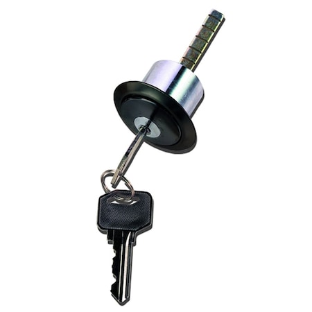 Global Door Controls 1 in. Brass Keyed Rim Mortise Cylinder with 5 Pin Keyway in Duronodic TH1100-RC-DU